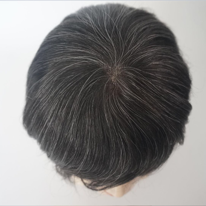 Man Toupee large stock black color and mix grey hair instock warmest welcome visit us JF320
